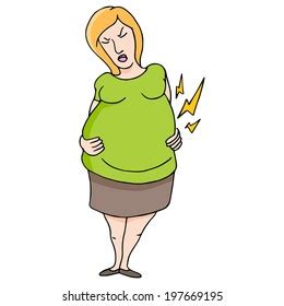 Image Labor Pain Pregnancy Woman Stock Vector (Royalty Free) 197669195 ...