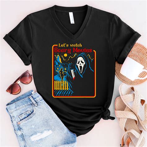 Let S Watch Scary Movies T Shirt Ghostface Shirt Scream Mo Inspire