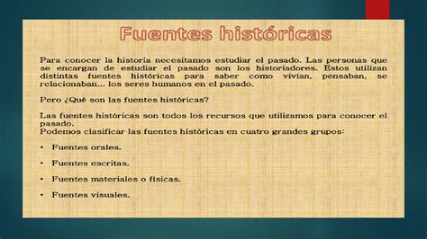 SOLUTION Ppt Fuentes Hist Ricas Studypool