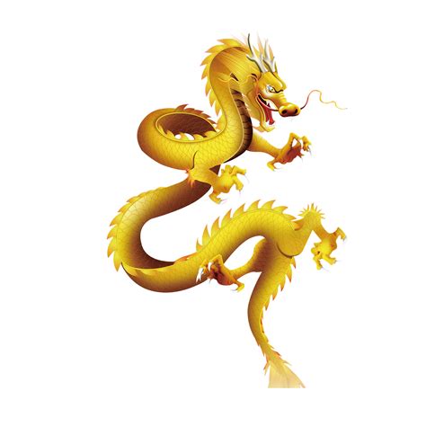 Golden Chinese Dragon Symbol