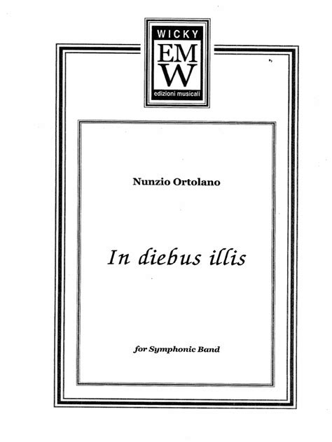 In Diebus Illis Partitura Pdf