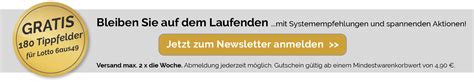 Lotto Systemschein für Vollsystem 009 mit Gewinntabelle 009