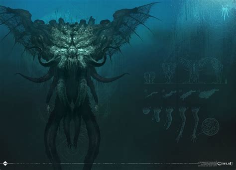 The Great Cthulhu By Loic Muzy Rlovecraft