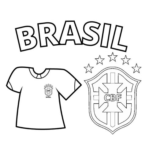 Camisa Do Brasil Para Colorir Atelier Yuwa Ciao Jp