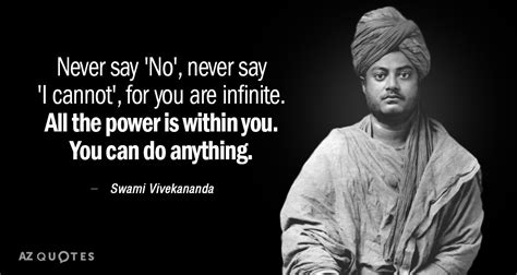 Swami Vivekananda Quote Never Say No Never Say I Cannot For You