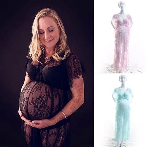 Buy Puseky Maternity Women Lace V Neck See Through