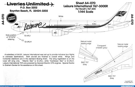 Liveries Unlimited Boeing 767 300 16808 Airlinercafe