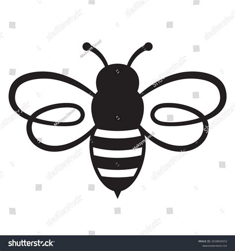 Honey Bee Icon Insect Character Cartoon Stock Vector Royalty Free