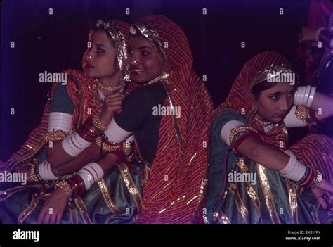 Folk Dancers, Ghoomer Dance, Smiling & Dressed Excellent Stock Photo ...