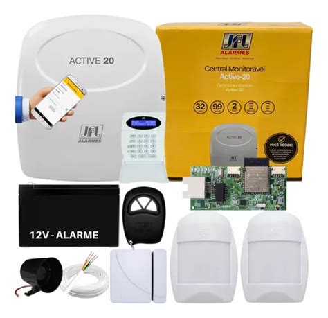 Kit Alarme Jfl Monitorado Active Ethernet App Sensores