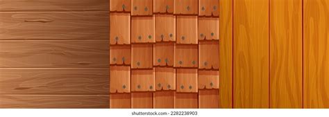 Set Wooden Material Textured Surface Wood Stock Vector Royalty Free