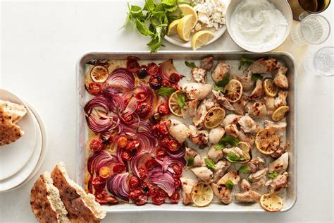 Sheet Pan Garlicky Chicken With Blistered Tomatoes Recipe