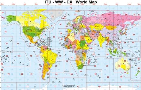 Amateur Radio Map Of The World - Gratia Georgianne