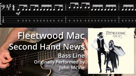 Fleetwood Mac Second Hand News Bass Line W Tabs And Standard