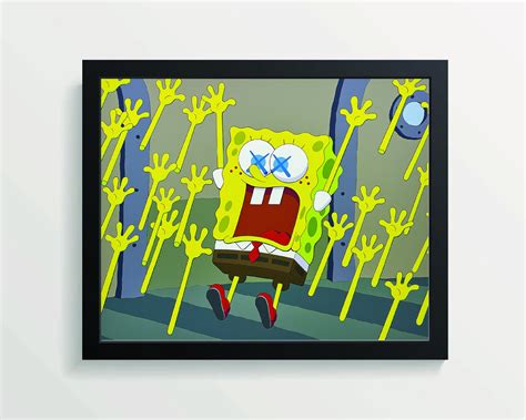 Kaws Spongebob Poster Print Hype Print Hypebeast Kaws Etsy