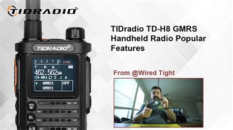 Tidradio Td H8 Gmrs Handheld Radio Popular Features Youtube