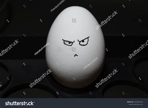 Angry Egg Face Dark Background Stock Photo 1455065345 Shutterstock