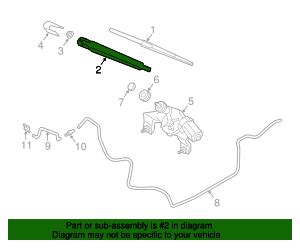 Genuine Wiper Arm For 2013 2018 Hyundai Santa Fe Sport Part 98811