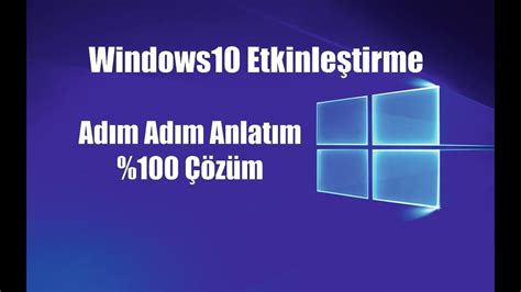 Windows R N Anahtar Etkinle Tirme Sesli Anlat M Youtube