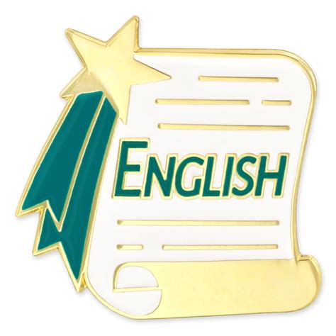 Pinmart English Scroll School Award Lapel Pin Scholar Reward Pin