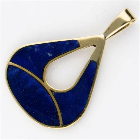 No Reserve Kt Gold Pendant Lapis Lazuli Catawiki