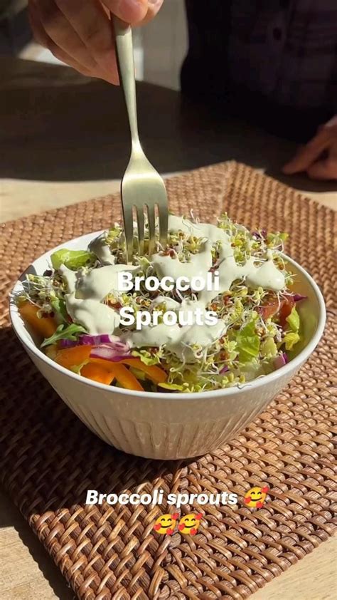 Broccoli sprouts 🥰🥰🥰 | Healthy recipes, Healthy snacks, Sprout recipes