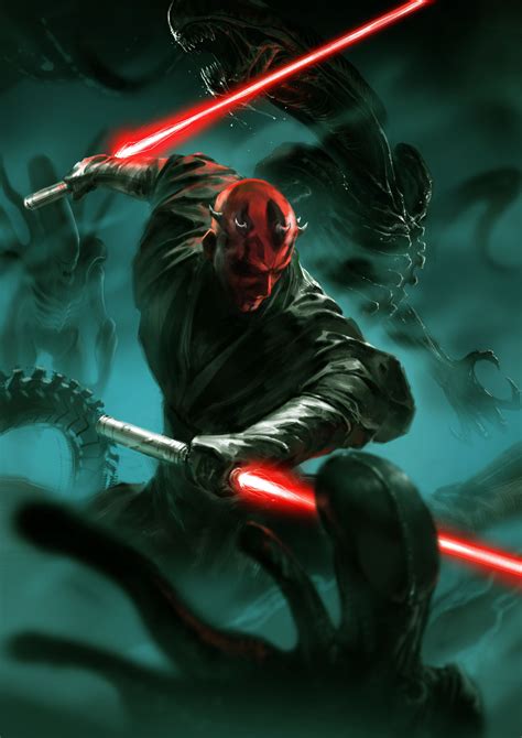 Darth Maul/Alien mashup/fan art by mango tea #starwars #darthmaul #sith ...