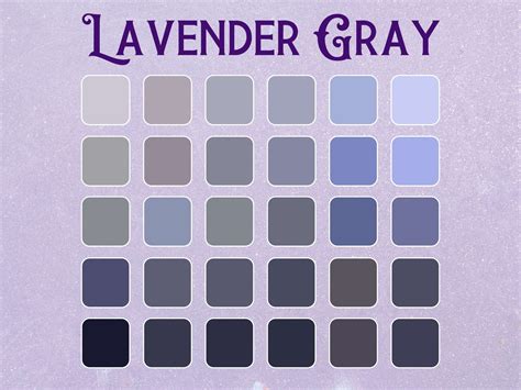 Lavender Gray Color Palette HEX RGB CMYK Codes Business Branding ...