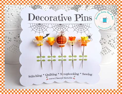 Decorative Halloween Pins - Halloween Sewing Pins - Decorative Sewing ...
