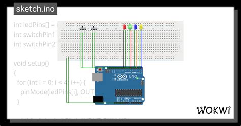 Program Dengan Menggunakan Dua Switch Dan Led Hidup Secara Berkedip