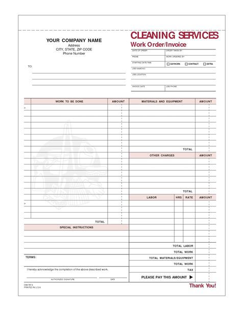 Cleaning Services Invoice Sample Invoice Template Ideas