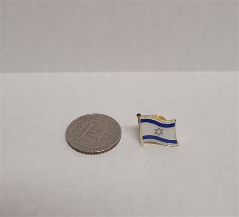 Israel Flag Lapel Pin With Butterfly Clasp Etsy