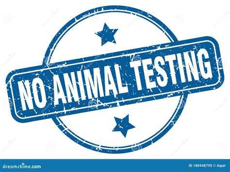 No Animal Testing Stamp No Animal Testing Round Vintage Grunge Label