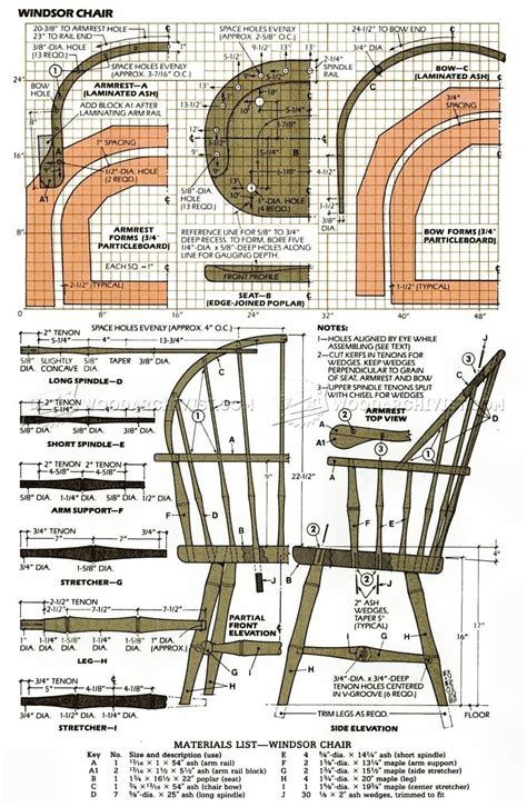 2657 Classiс Windsor Chair Plans Furniture Plans Windsor Chair