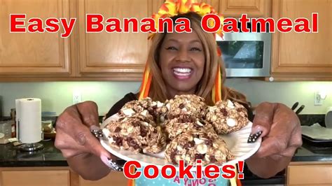 Easy Healthy 5 Ingredients Banana Oatmeal Chocolate Chip Cookies No Flour No Eggs Youtube