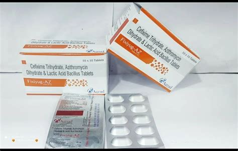 Cefixime Mg Azithromycin Mg Tablet Lactic Acid Bacillus