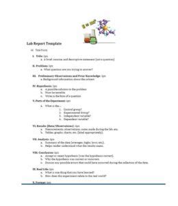 Lab Report Templates Writing Word Excel Format