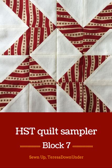 Block 7 16 Hst Quilt Sampler Sewn Up