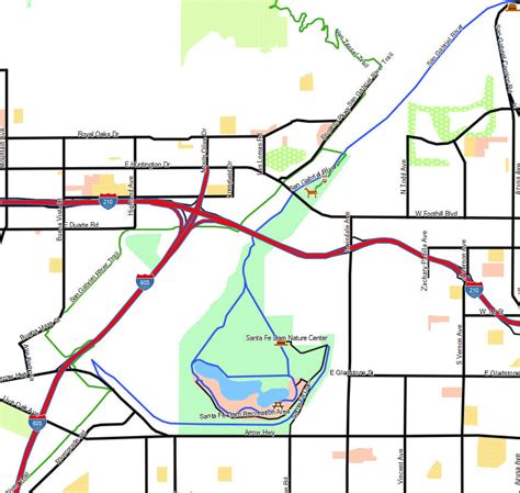 Santa Fe Dam - California Trail Map