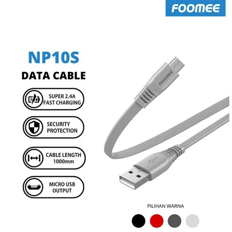 Jual Kabel Data Original Fast Charging Micro Usb FOOMEE ORIGINAL NP10s