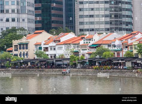 Singapore River Boat Quay Former Shop Houses Now Restaurants And Bars