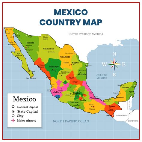Map Of Mexico Printable
