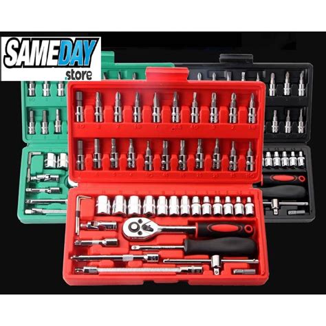 Jual Tools Set 46Pcs Tool Kit Kunci Socket Sok Wrench Obeng Bintang