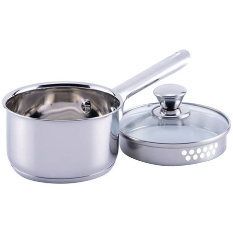 Mainstays Stainless Steel 1 Quart Sauce Pan with Lid - Walmart.com ...