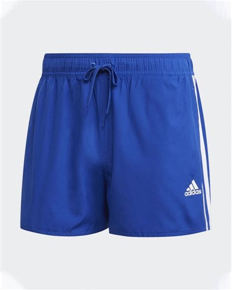 Adidas Originals 3 Stripe Clx Swim Shorts Royal Blue 80s Casual Classics