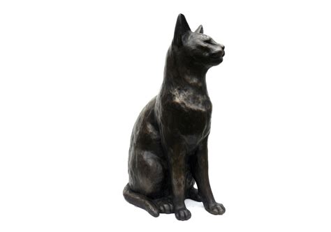 Bronze Oriental Cat Sculpture Ben - Peter Close Sculpture