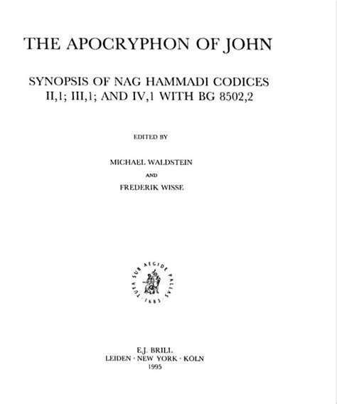 The Apocryphon of John pdf - BooksFree