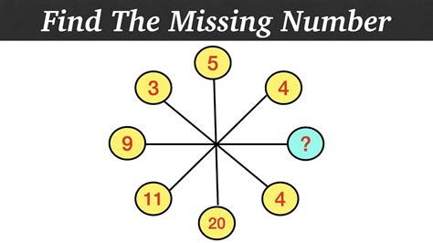 Find The Missing Number Missing Circle Puzzle Youtube