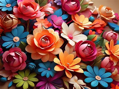 Premium Photo Colorful Beautiful Flower Background Ai Generated