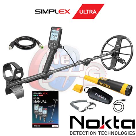 Nokta Simplex Ultra Waterproof Metal Detector With 11 Dd Coil With Accupoint Pinpointer